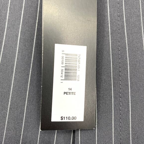 Banana Republic Sculpted Stretch Flare Leg Dress Pants Womens 14P Gray Pinstripe - Picture 5 of 7